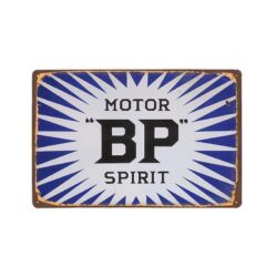 placa metal vintage motor spirit bp