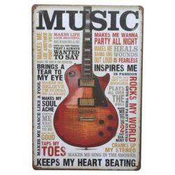 placa metal de musica vintage