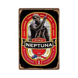 placa de metal neptuna vintage