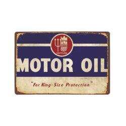 aceite de motor neptune con placa de metal vintage