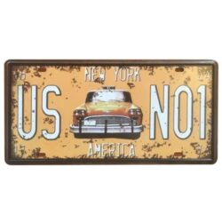 placa de metal vintage nueva york