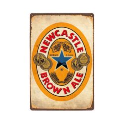 placa de metal vintage newcastle brown ale