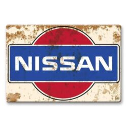 placa metal nissan vintage