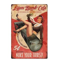 placa metal vintage br nuka cola