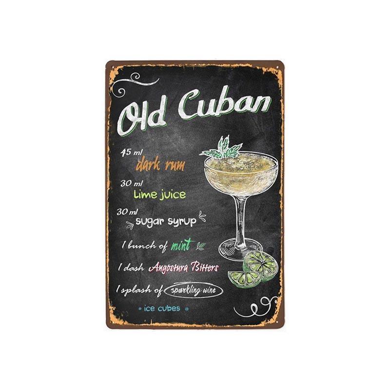 placa metal cubana vieja vintage placa metal cubana vieja vintage