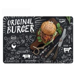 placa metal hamburguesa original vintage