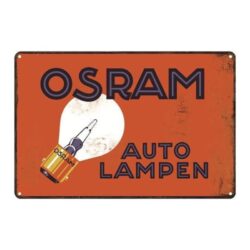 placa de metal osram vintage