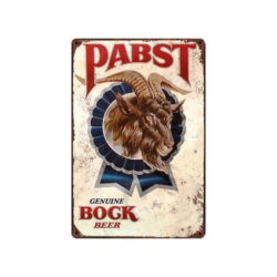 placa de metal pabst vintage