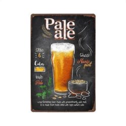 placa de metal vintage pale ale