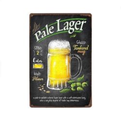 placa de metal vintage lager palida
