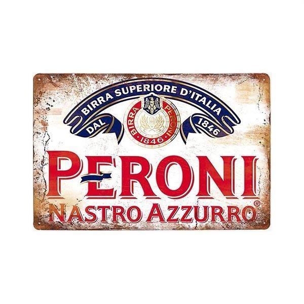 placa metal peroni vintage placa metal peroni vintage