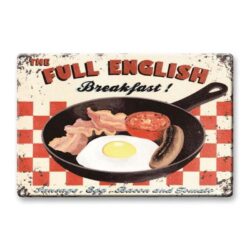 plato de metal vintage desayuno ingles
