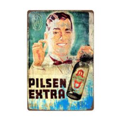 placa metal vintage pilsen extra