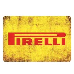 placa metal pirelli vintage