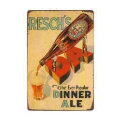 placa metal vintage resch