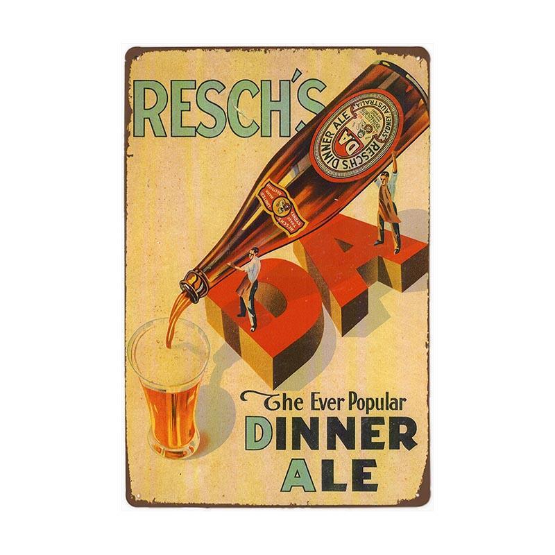 placa metal vintage resch placa metal vintage resch