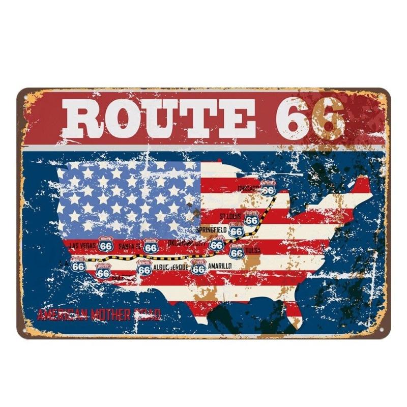 placa de metal vintage ruta 66 etats placa de metal vintage ruta 66 etats