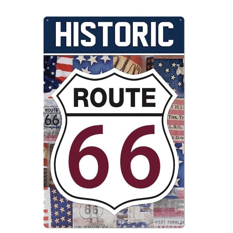 placa metal vintage ruta 66 historica placa metal vintage ruta 66 historica