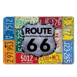 placa metal vintage registro ruta 66