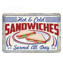 sandwiches vintage de placa de metal