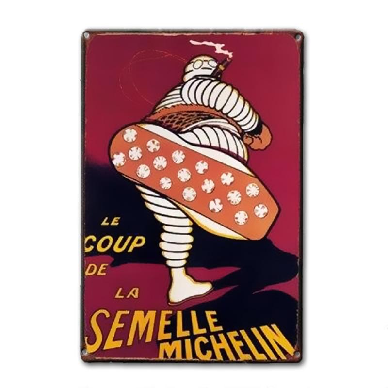 suela michelin placa metalica vintage suela michelin placa metalica vintage