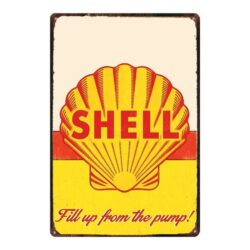 placa concha vintage de metal