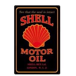 aceite de motor placa metal vintage shell