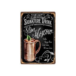 placa de metal vintage slim moscu