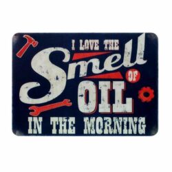 placa metal aceite olor vintage