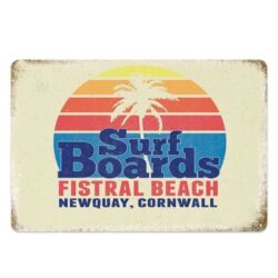 vintage surf roads placa metalica