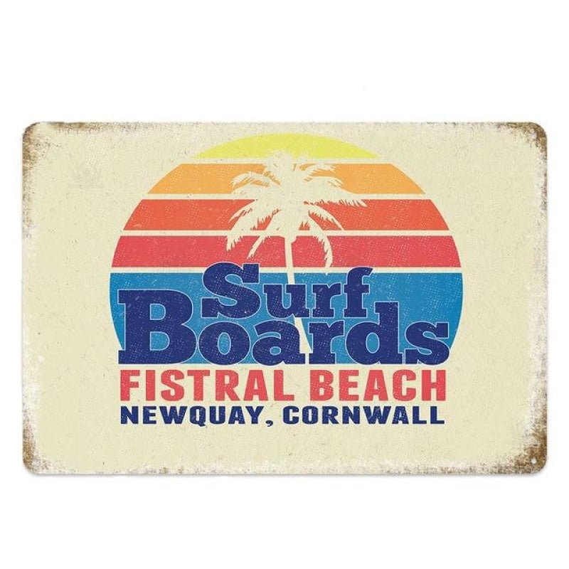 vintage surf roads placa metalica vintage surf roads placa metalica