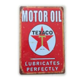 placa metal texaco vintage