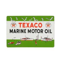 placa metal de aceite de motor marino texaco vintage