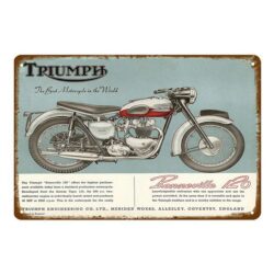 placa de metal triunfo vintage