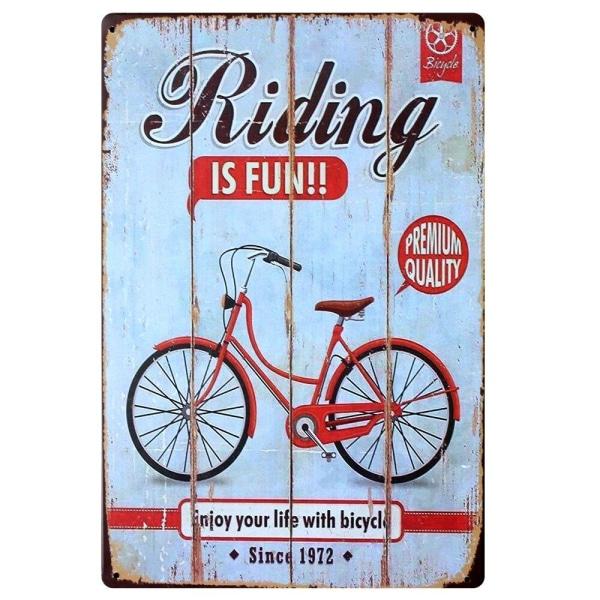 placa metal bicicleta vintage placa metal bicicleta vintage
