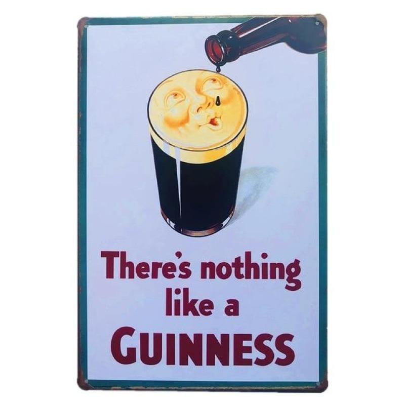 vaso guinness placa metal vintage vaso guinness placa metal vintage