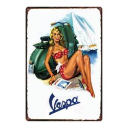 placa metal vespa vintage