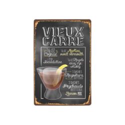 placa metal vintage viejo carre