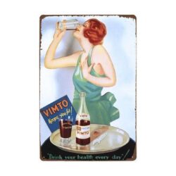 placa de metal vintage vimto