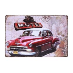 placa de metal de coches antiguos
