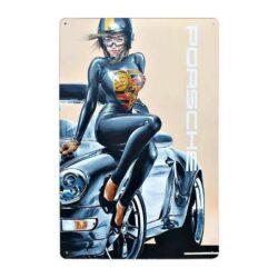 placa porsche metal