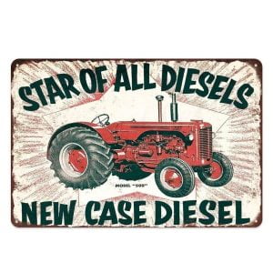 placa de metal agricola vintage