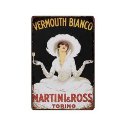 plato de metal martini ross vintage