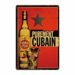 placa metal vintage havana club