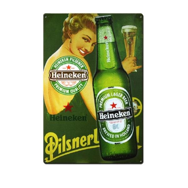 placa de metal pin up heineken vintage placa de metal pin up heineken vintage