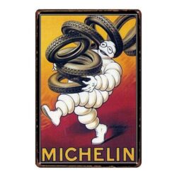 placa publicitaria metalica michelin
