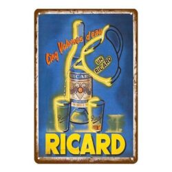 placa publicitaria ricard metal