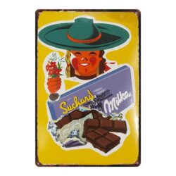 placa metal vintage milka