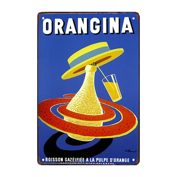 placa publicitaria de orangina