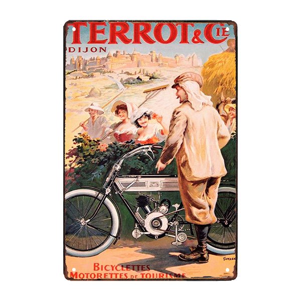 placa metal vintage terrot placa metal vintage terrot